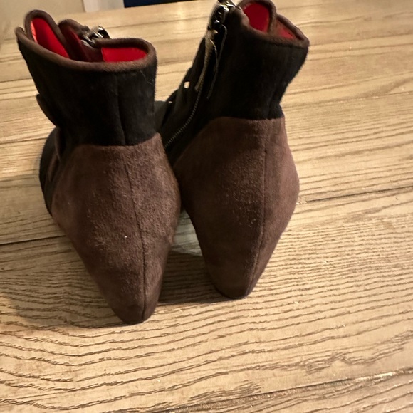 Pas De Rouge Black Suede Comfort Boots Size 39 - Picture 4 of 13